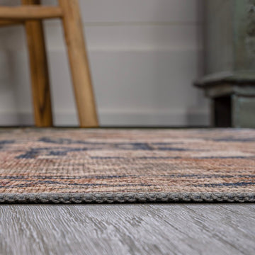 Maris Ornate Medallion Washable Area Rug